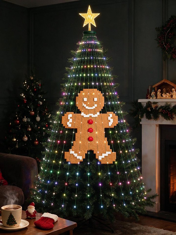 Yulora tree showing a Gingerbread picture