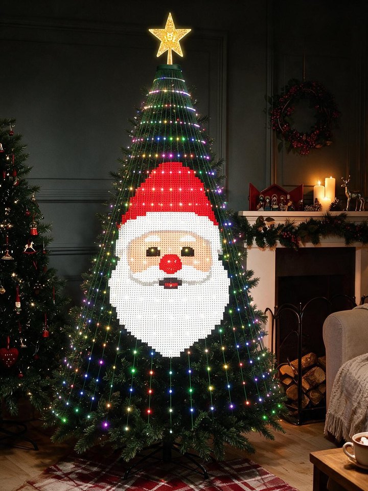 Yulora tree showing a Santa picture